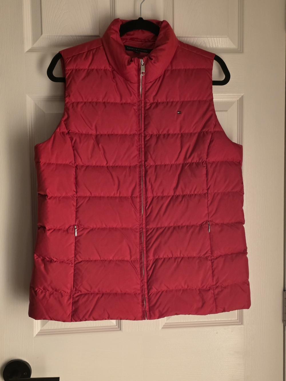 Tommy Hilfiger Women's Bright Red Quilted Puffer Vest